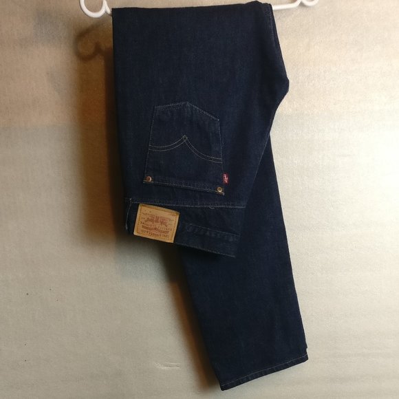 RARE,DISCONTINUED EXPOSED RIVETS Levi's 502 Indigo Wash Jean(W12=M32)Measuremnt - Picture 2 of 8